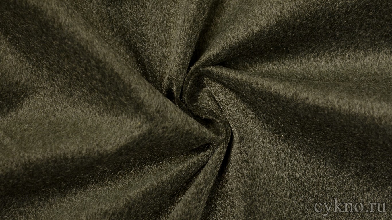Ткань Замша Серая на Зеленом