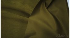 Плательная ткань с эффектом замшы болотного цвета