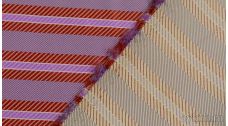 Ткань Жаккард "Сиреневые и красные полосы"