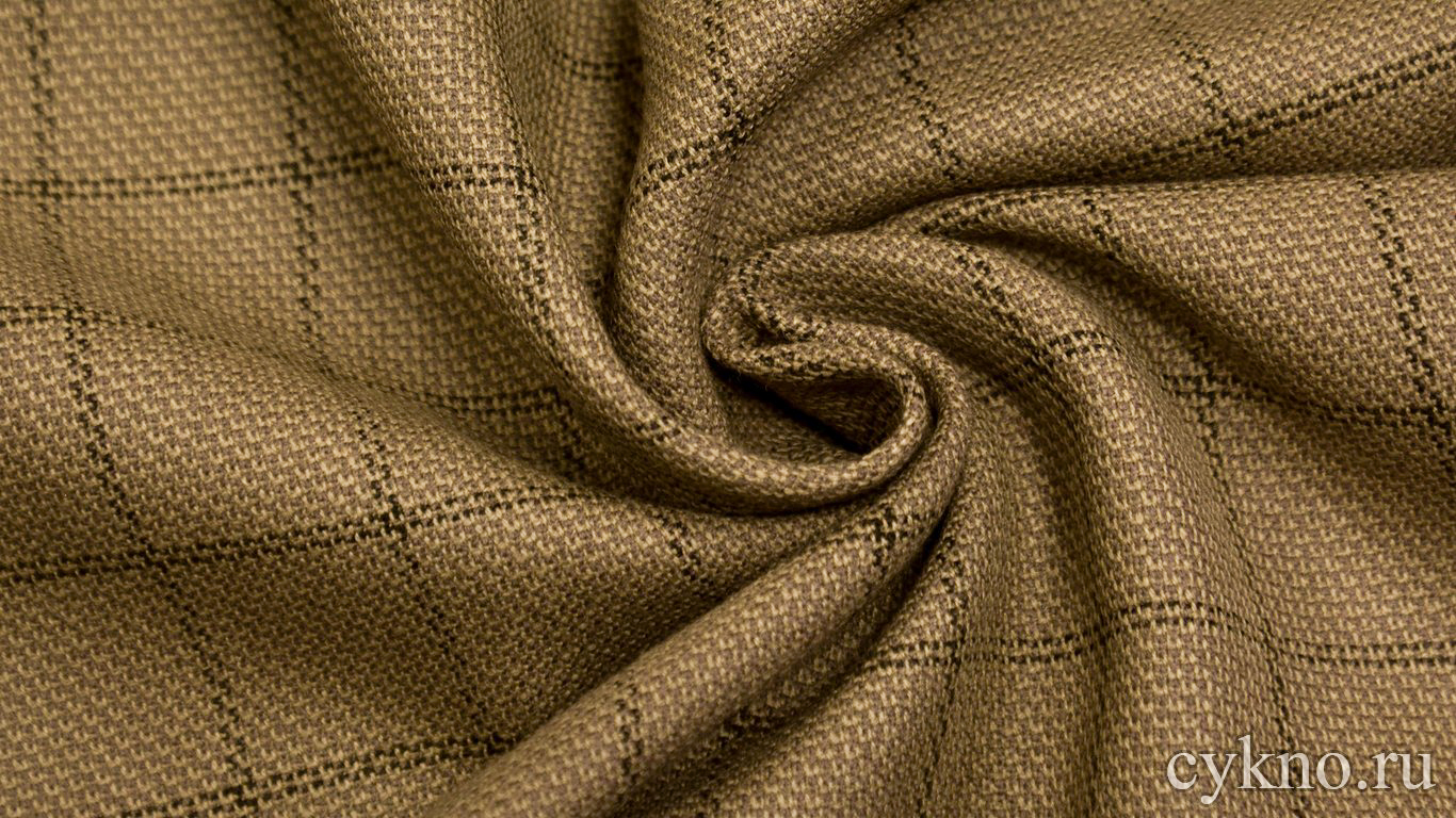 Шерсть Костюмная насыщенного коричневого цвета "Рединг"