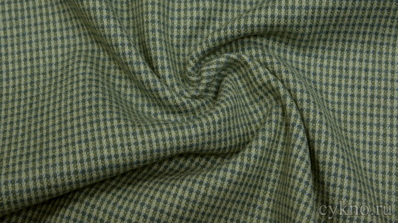 Шерсть Костюмная гусиная лапка сине-зеленая