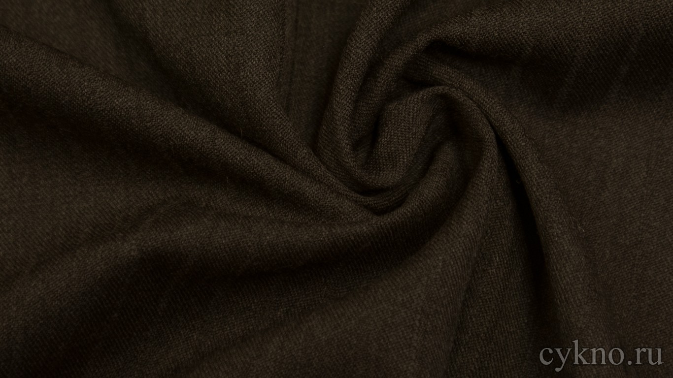 Шерсть Костюмная темного коричневого цвета "Дербишир"