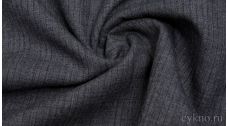 Шерсть Костюмная серо-синяя в полоску