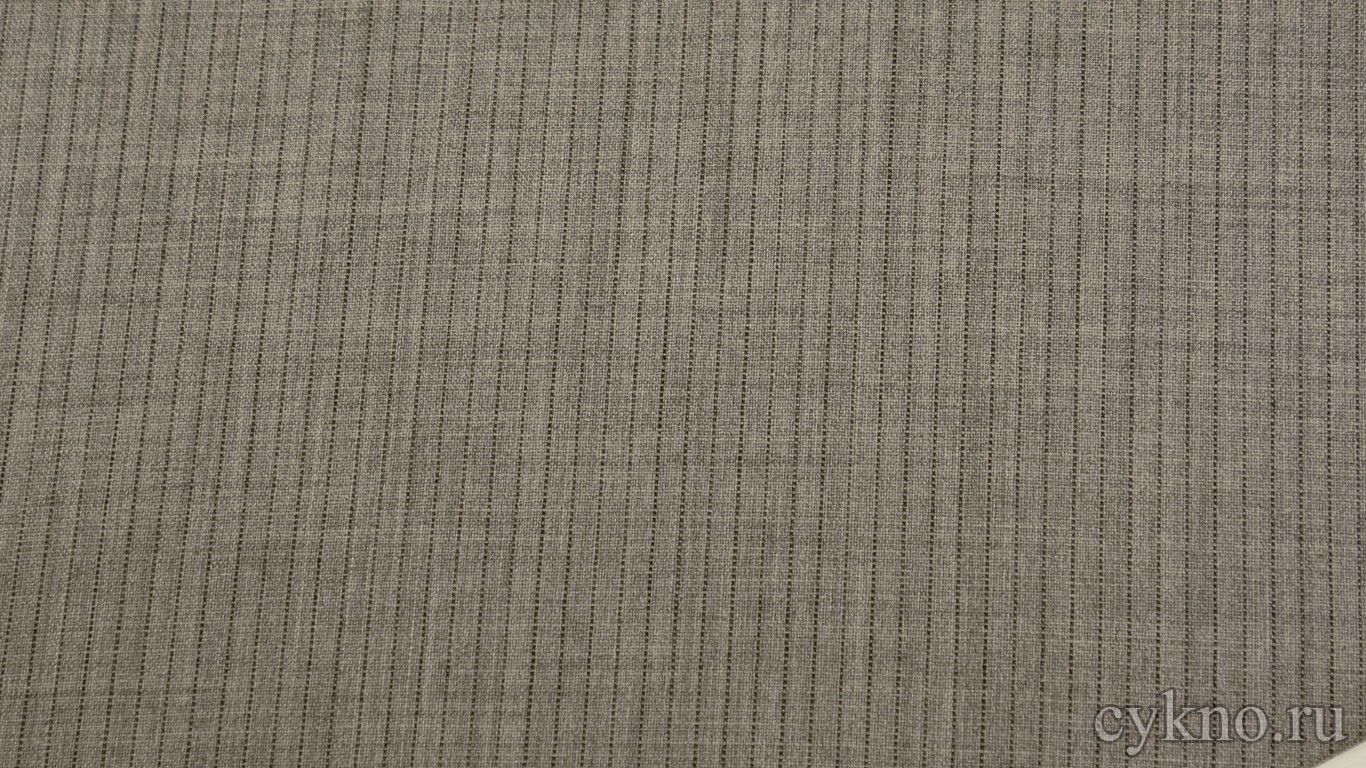 Шерсть Костюмная светло-серая в мелкую полоску