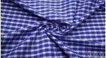 Хлопок рубашечный клетка синяя