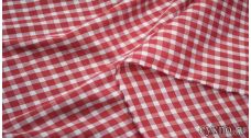 Хлопок рубашечный клетка красная 